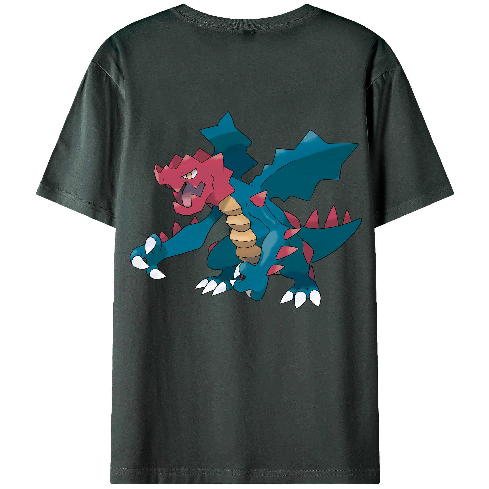 （画像用） ポケットモンスター Pokémon 綿100％ メンズ半袖Tシャツ（バックプリント） 通気性